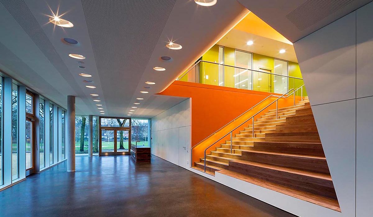 Sprach und Bewegungszentrum Hamburg SBZ Eingang imagine structure Tragwerksplanung