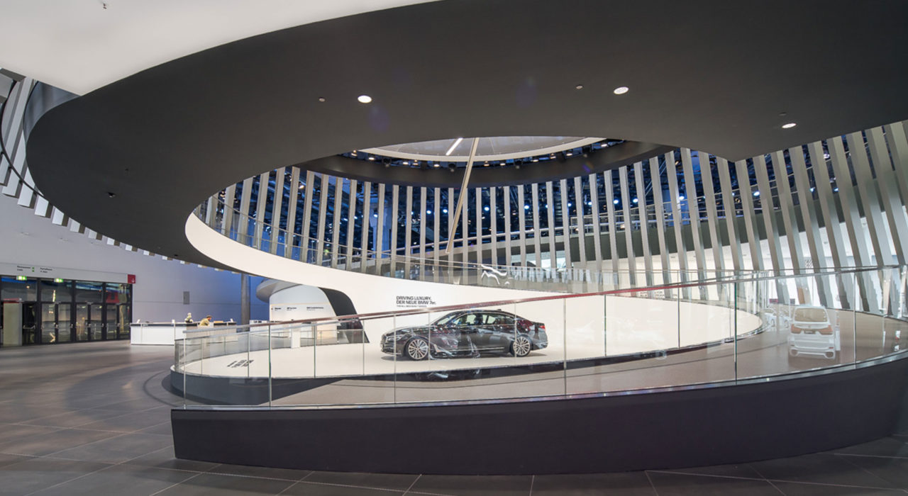 Messestand Tragwerk BMW IAA 2015 Rotunde imagine structure Tragwerksplanung